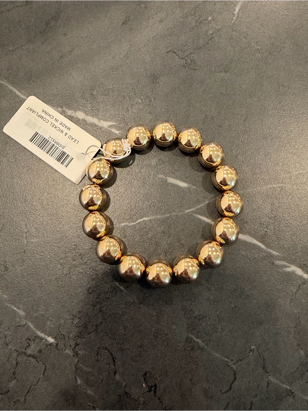 Gold Beaded Stretchy Bracelet